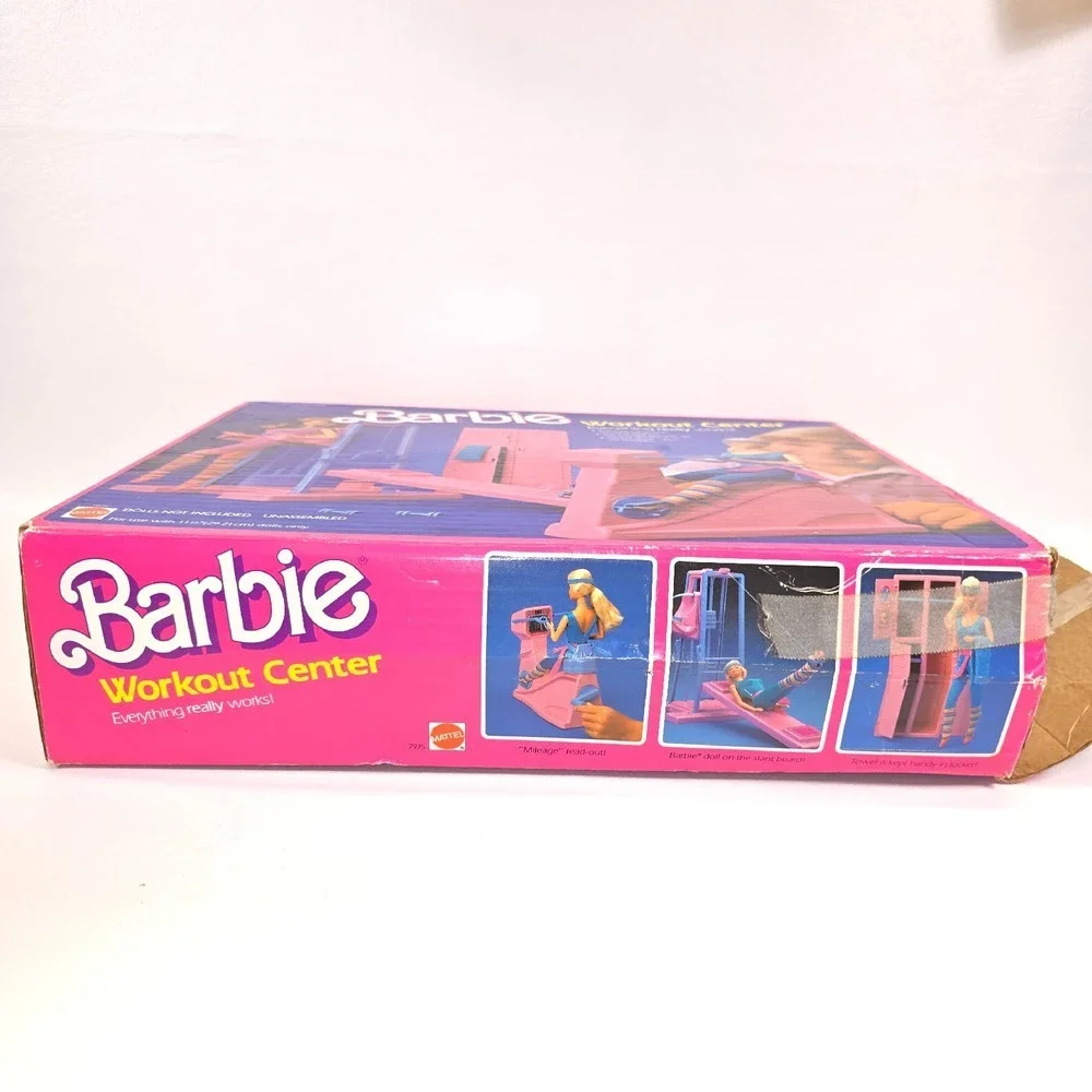 VTG Mattel 1984 Barbie Workout Center Retail BOX ONLY Display‎ Collection Flawed
